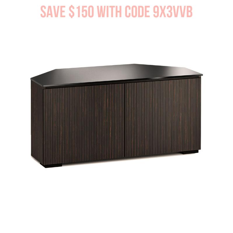 Salamander Manhattan 221 Corner Desk with Black Glass Top for Compact Spaces
