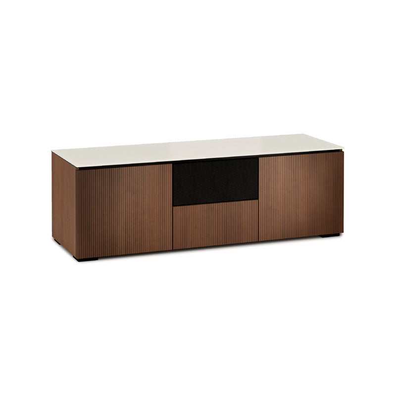 Salamander Manhattan 236 Cabinet with Matte Taupe Glass Top & Walnut Doors