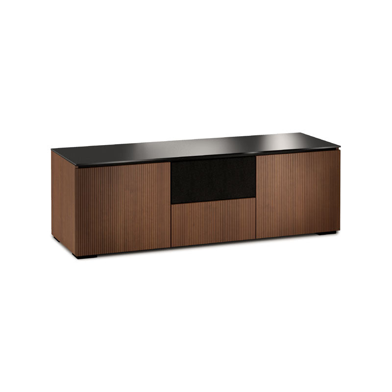 Salamander Manhattan 236 Medium Walnut Cabinet with Black Glass Top