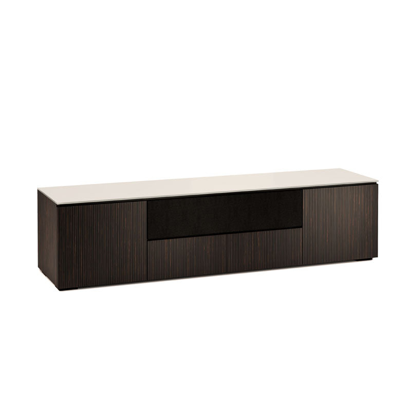 Salamander Manhattan 245 Maro Ebony Doors & Matte Taupe Glass Top