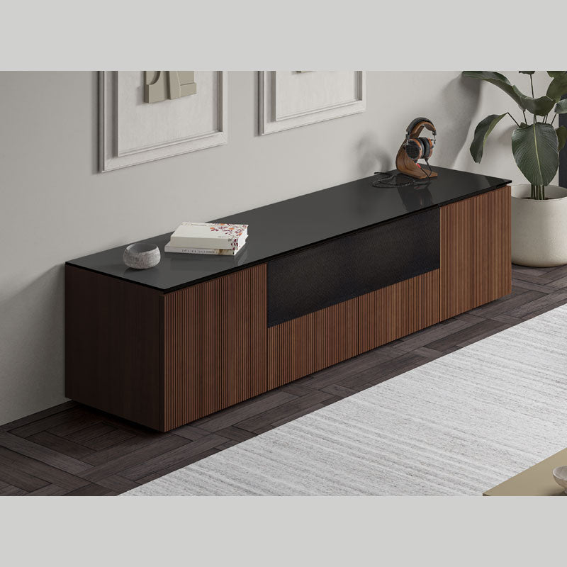 Salamander Manhattan 245 Walnut Doors & Sides with Black Glass Top – Premium Cabinetry