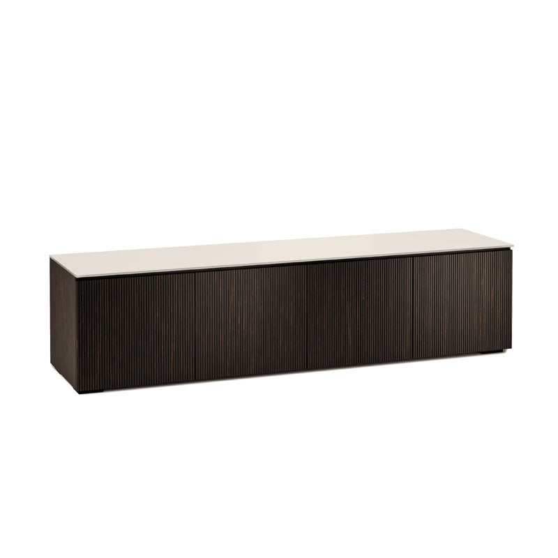 Salamander Manhattan 247 Maro Ebony Doors & Matte Taupe Glass Top Panel Set