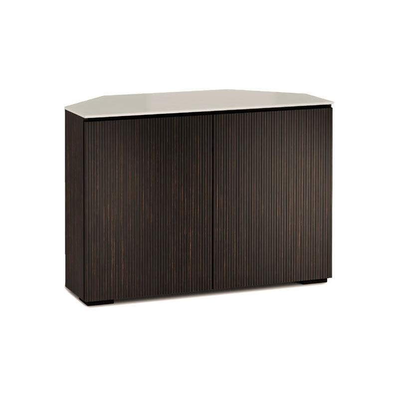 Salamander Manhattan 323 Corner AV Cabinet with Matte Taupe Glass Top
