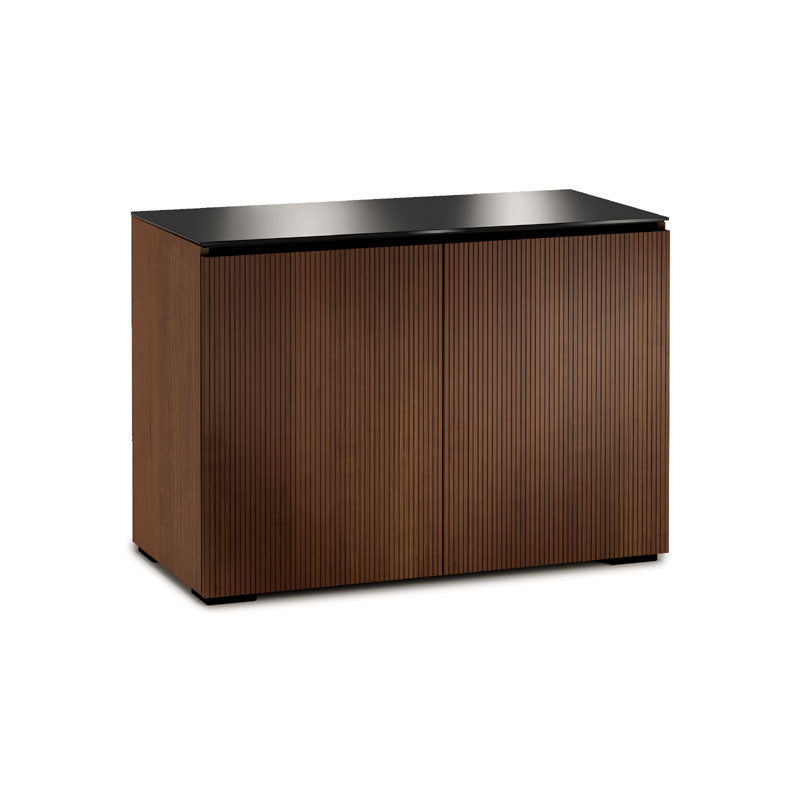 Salamander Manhattan 323 Medium Walnut Doors & Sides with Black Glass Top – Modern Interior Essential