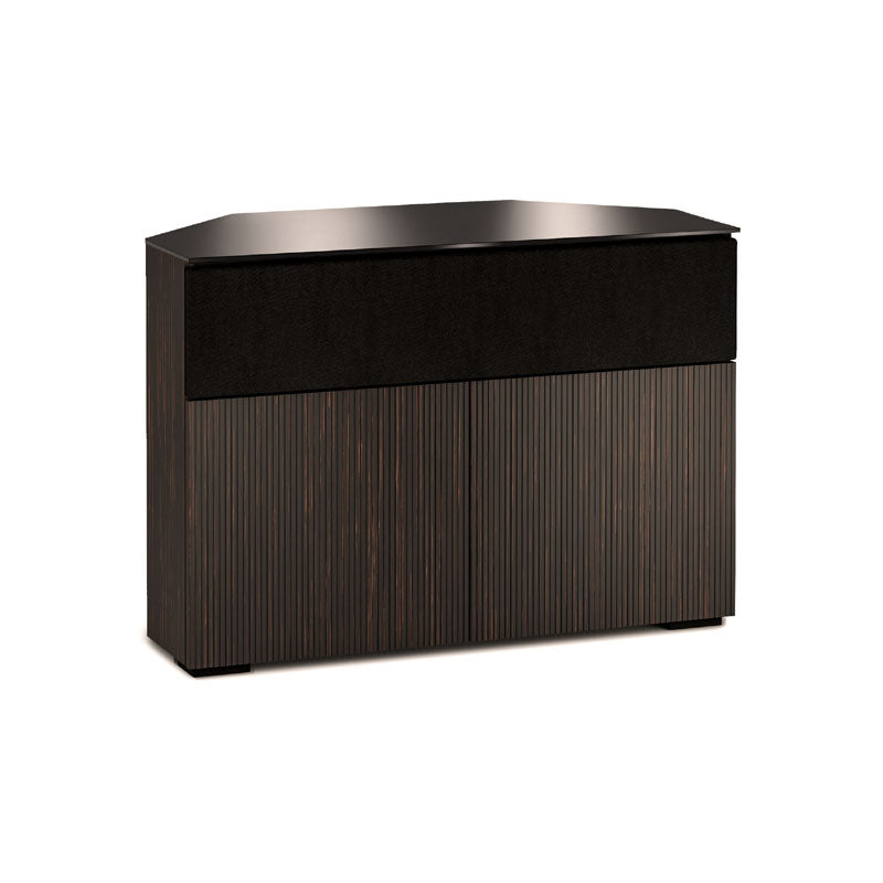 Salamander Manhattan 329 Corner AV Cabinet Ebony Maro Black Glass Top