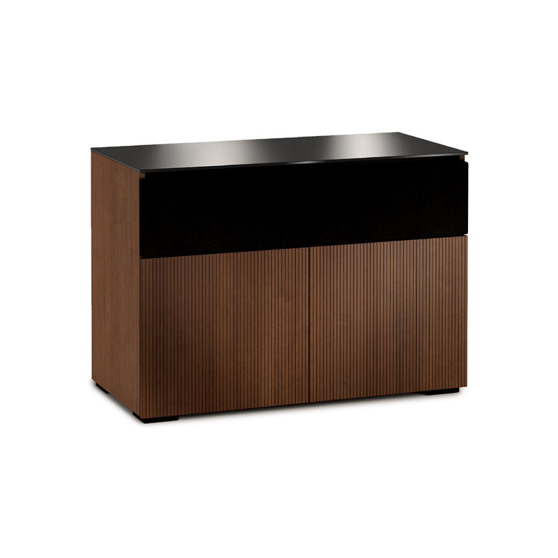 Salamander Manhattan 329 Medium Walnut Doors & Sides with Black Glass Top