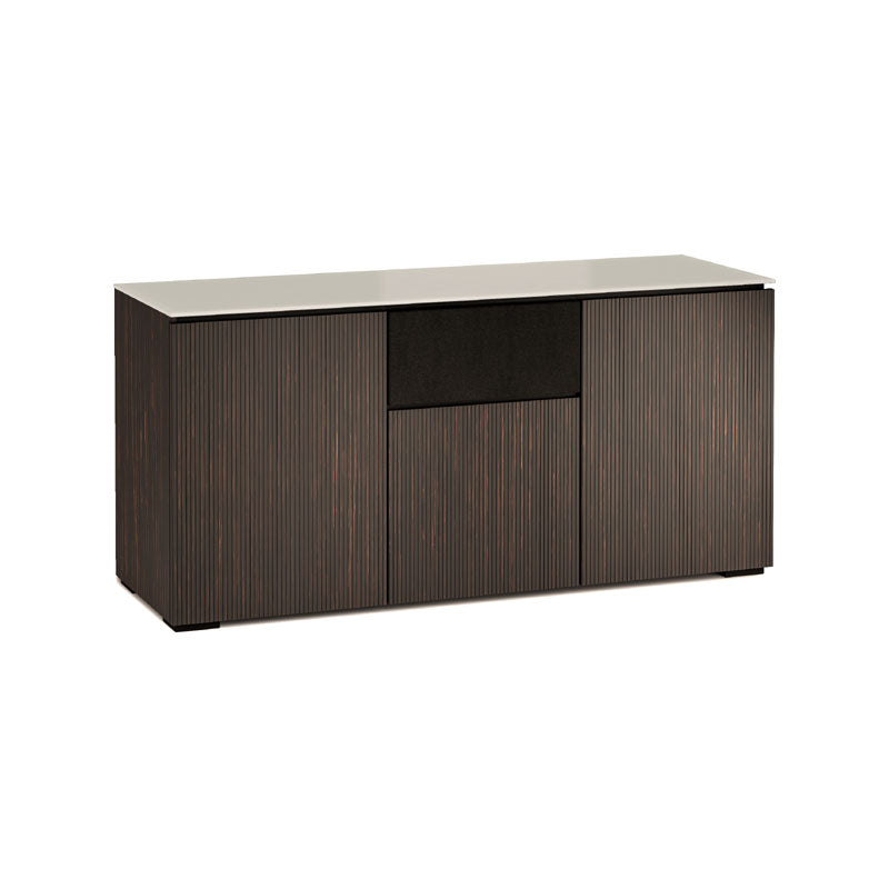 Salamander Manhattan 336 Maro Ebony Doors & Matte Taupe Glass Top