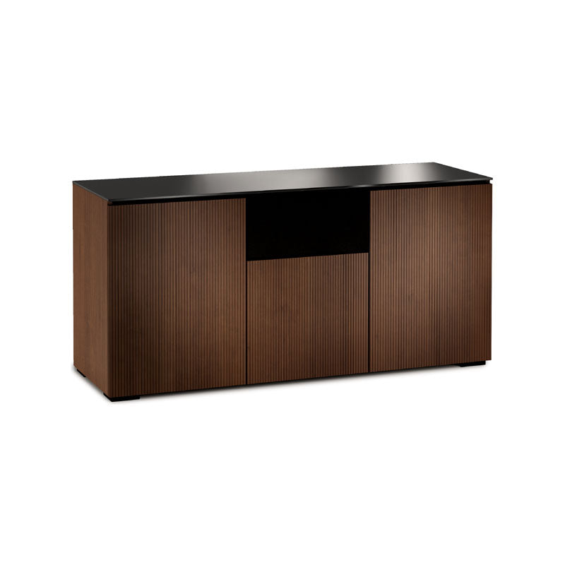 Salamander Manhattan 336 Medium Walnut Storage with Black Glass Top