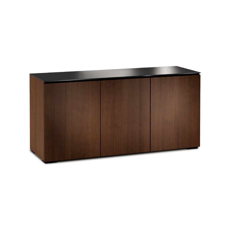 Salamander Manhattan 337 Medium Walnut Doors & Sides with Black Glass Top