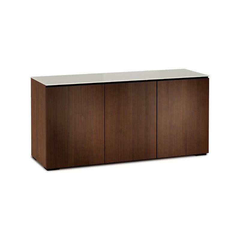 Salamander Manhattan 337 Medium Walnut Doors & Sides with Matte Taupe Glass Top – Premium Interior Fitments