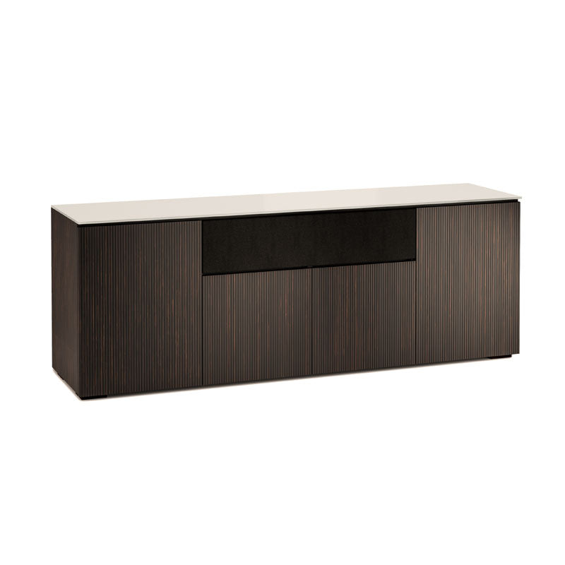 Salamander Manhattan 345 Maro Ebony Doors & Matte Taupe Glass Top