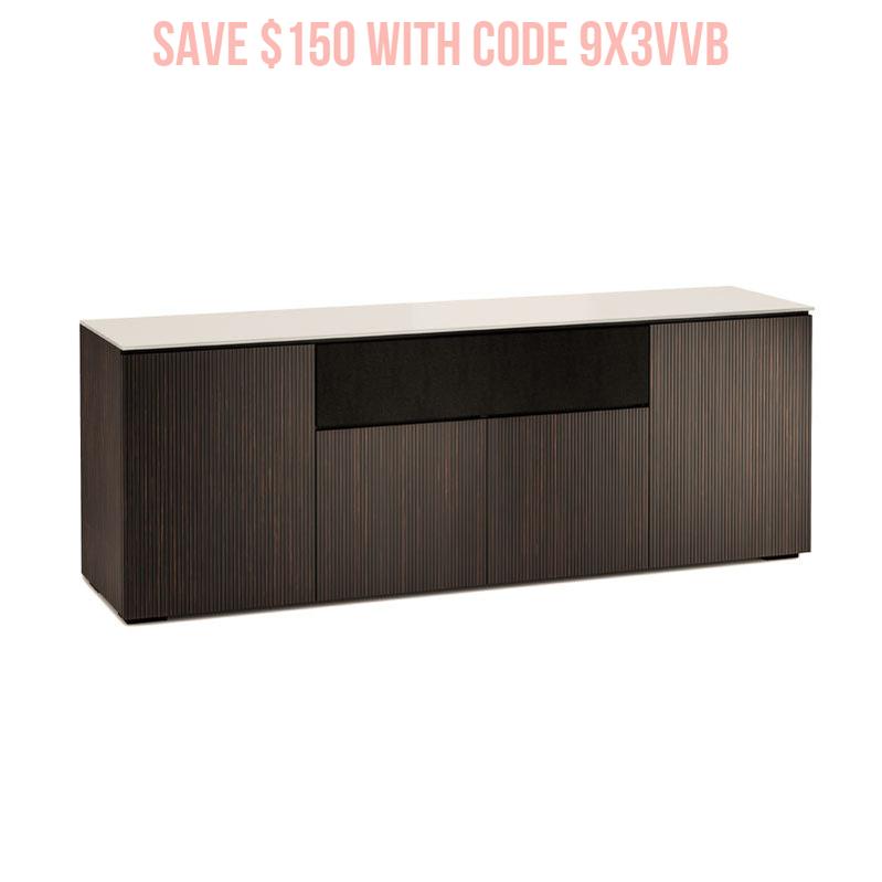 Salamander Manhattan 345 Maro Ebony Doors & Matte Taupe Glass Top