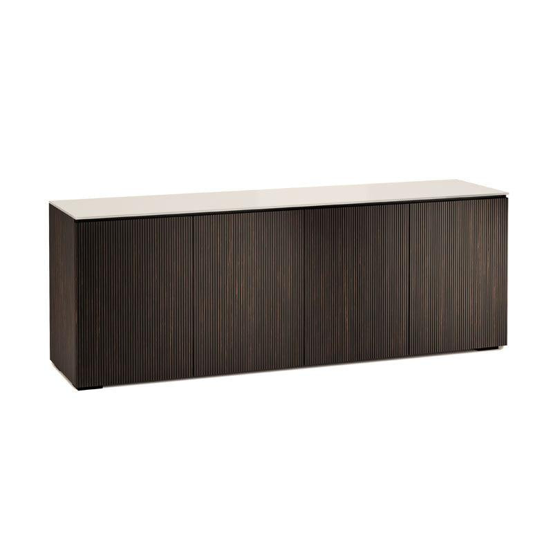 Salamander Manhattan 347 Cabinet with Matte Taupe Glass Top for Stylish Storage