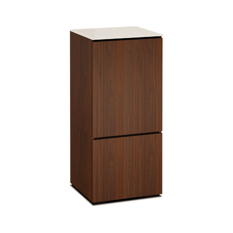 Salamander Manhattan 517 Medium Walnut Cabinet with Black Glass Top