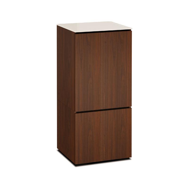 Salamander Manhattan 517 Medium Walnut Cabinet with Black Glass Top