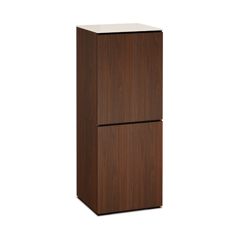 Salamander Manhattan 617 AV Cabinet Medium Walnut with Matte Taupe Glass Top