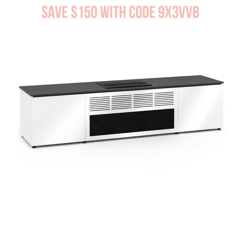 Salamander Miami 245 Cabinet for Integrated AWOL Projector – Black Top, Premium Home Theater