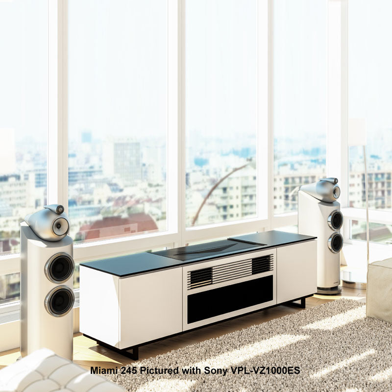 Salamander Miami 245 Gloss White Cabinet for Integrated Sony UST Projector