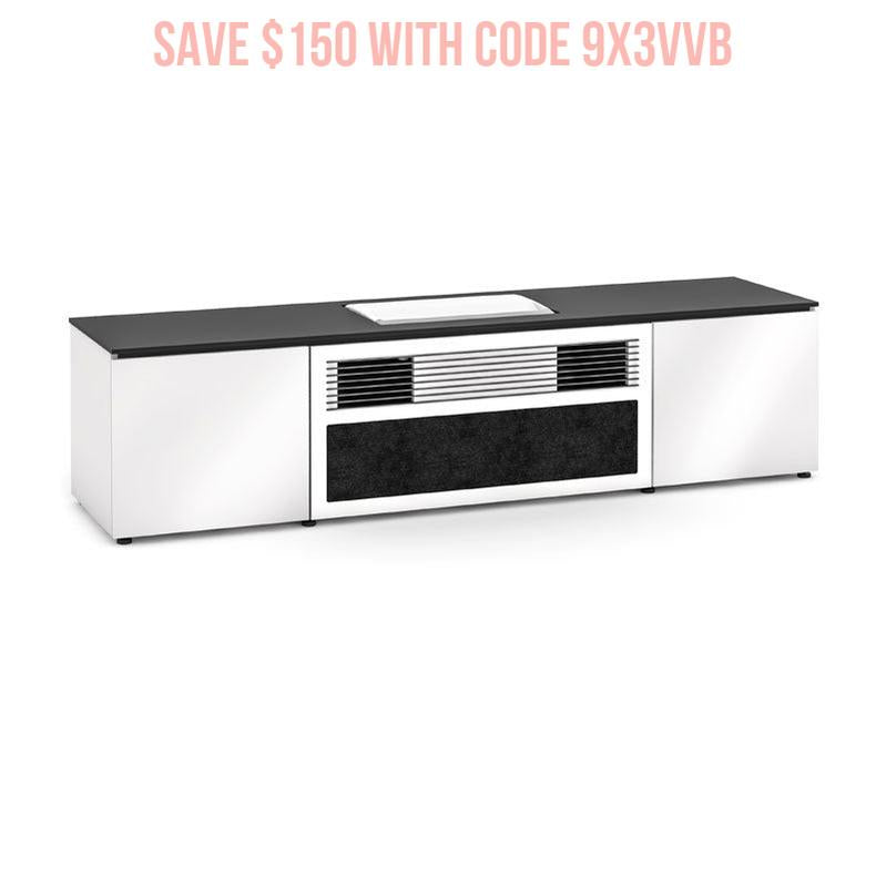 Salamander Miami 245 Gloss White Cabinet for Samsung SP-LSP9TF Projector Integration
