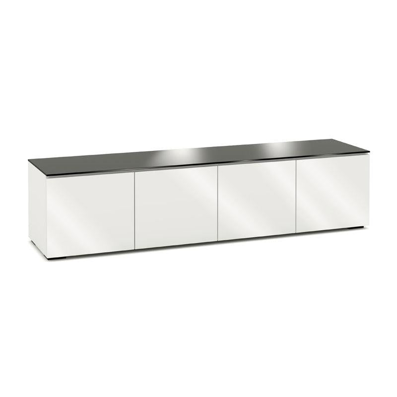 Salamander Miami 247 Gloss White & Black Glass TV Stand – Modern Design
