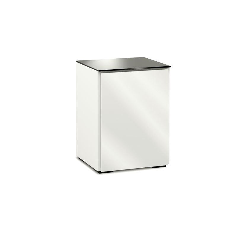 Salamander Miami 317 Gloss White Media Console with Black Glass Accents
