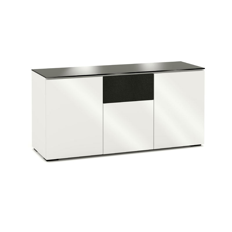Salamander Miami 336 Gloss White & Black Glass Cabinet – Modern Storage