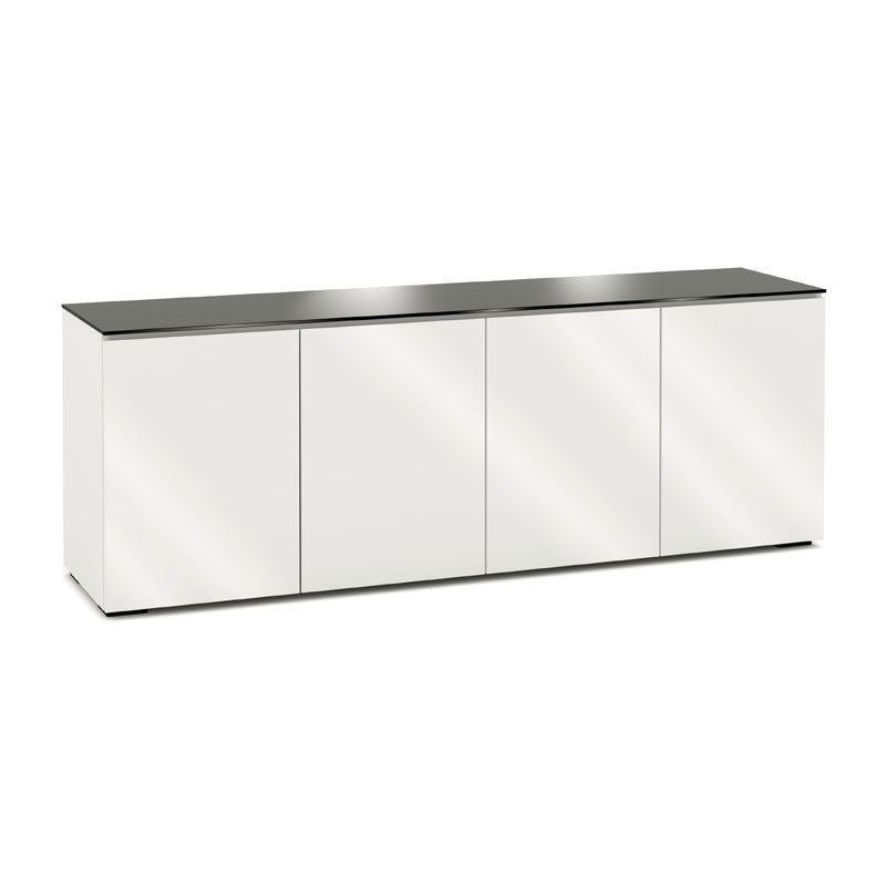 Salamander Miami 347 Gloss White & Black Glass Storage Cabinet