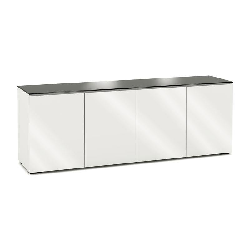 Salamander Miami 347 Gloss White & Black Glass Storage Cabinet