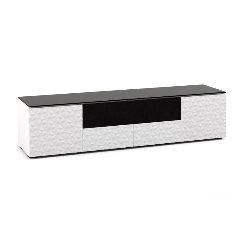 Salamander Milan 245 White & Black Glass Display Cabinet Modern Storage