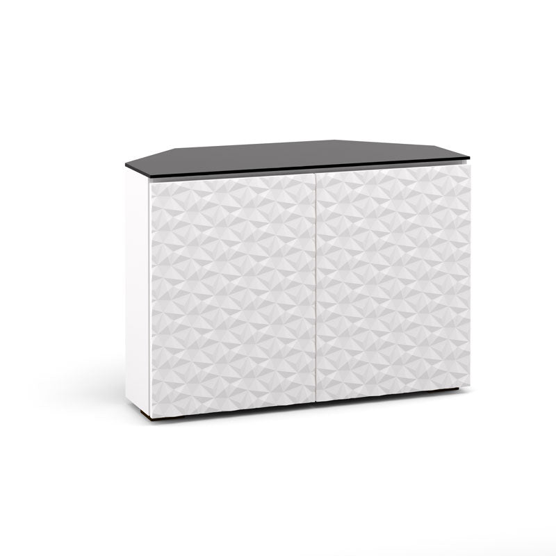 Salamander Milan 323 Corner Display Unit White/Black Glass for Compact Spaces