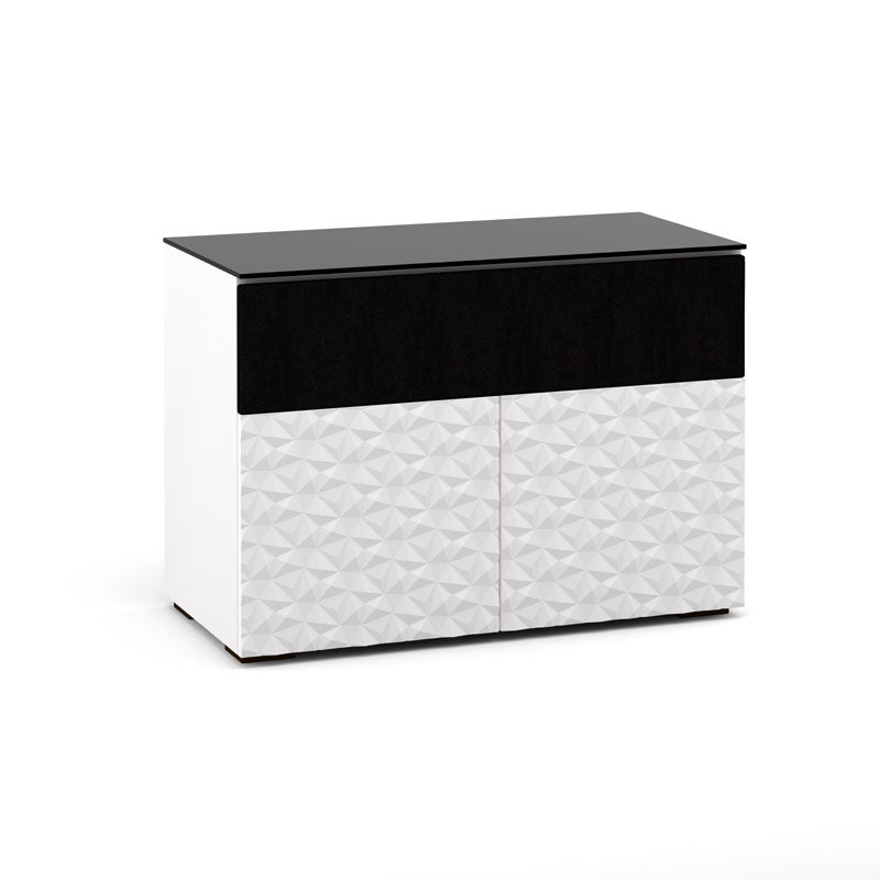 Salamander Milan 329 White/Black Glass Table – Sleek Modern Design