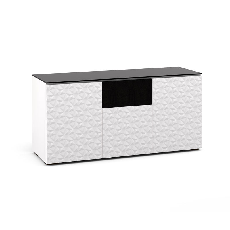 Salamander Milan 336 White/Black Glass AV Cabinet – Premium Media Storage