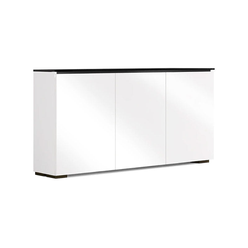 Salamander Milan 337 Low Profile AV Cabinet Gloss White Black Phenolic