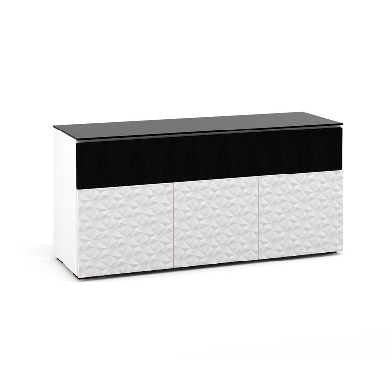 Salamander Milan 339 White/Black Glass Modern Accent Table