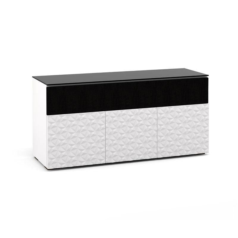 Salamander Milan 339 White/Black Glass Modern Accent Table