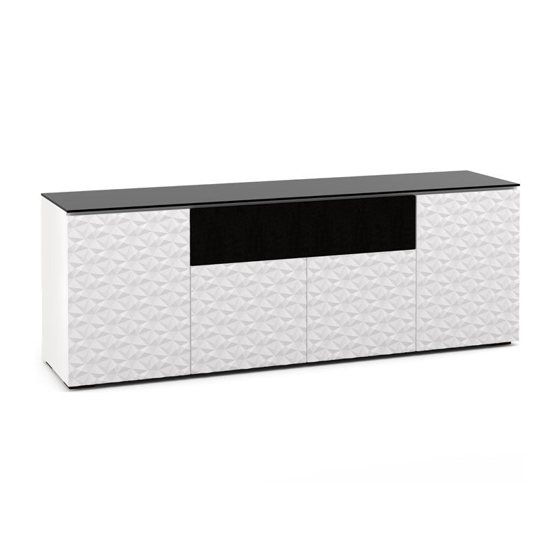 Salamander Milan 345 White/Black Glass Console – Modern Accent