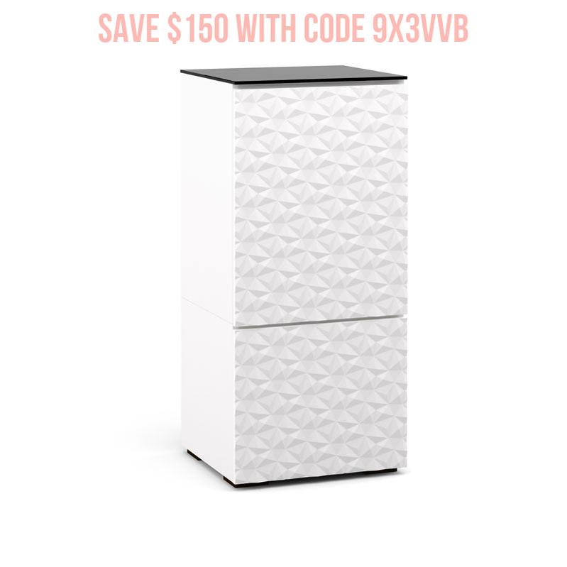 Salamander Milan 517 White/Black Glass Modern Accent Furniture