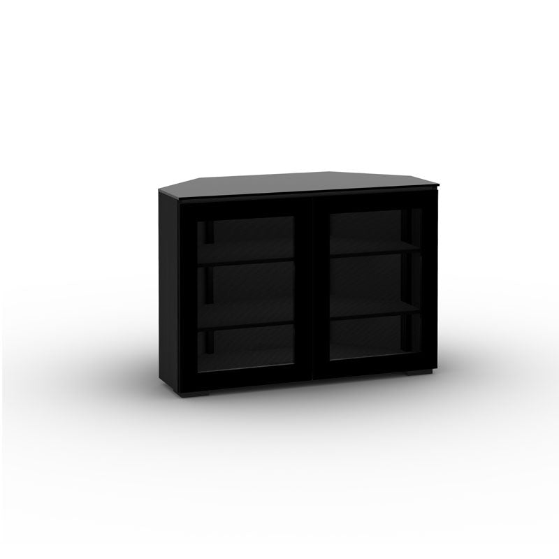Salamander Oslo 323 Corner AV Cabinet with Black Glass Top