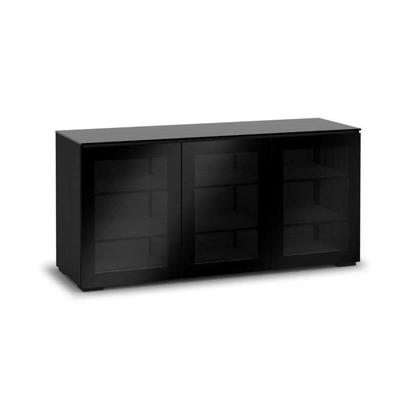 Salamander Oslo 337 Black Glass TV Stand Sleek Modern Design
