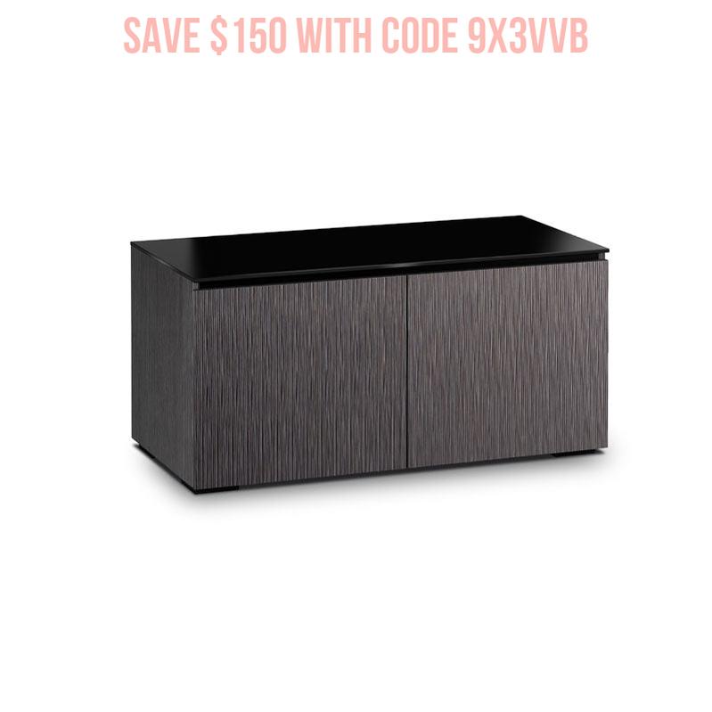 Salamander Seattle 221 Gray Oak AV Cabinet with Vibration-Damping Design