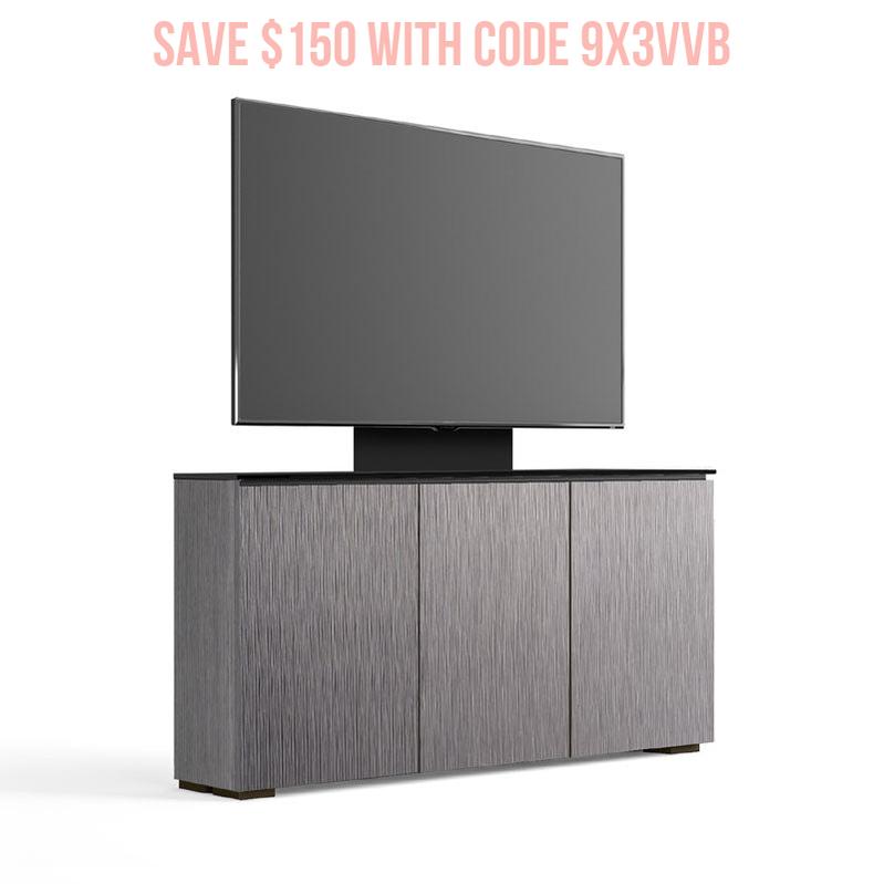 Salamander Seattle 337 Low Profile Media Console w/ TV Mount Gray Oak