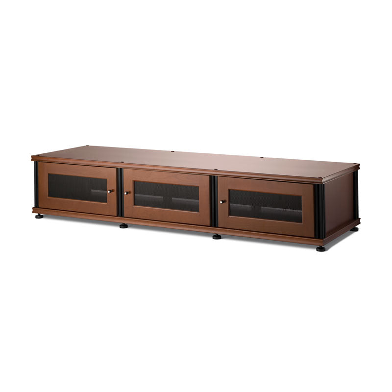 Salamander Synergy 133 AV Cabinet Cherry Black Posts – Modular Media Storage