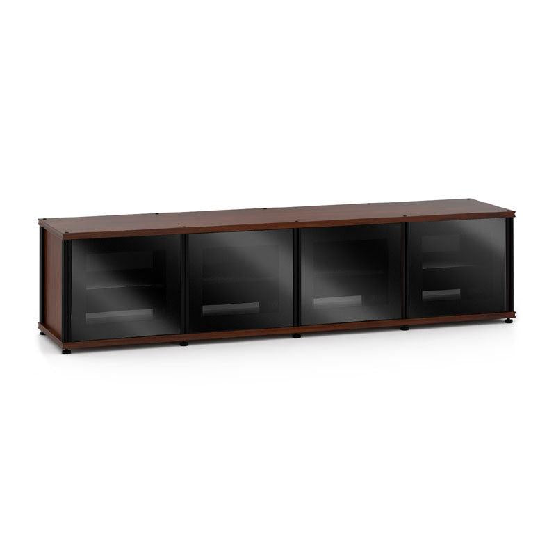 Salamander Synergy 247 Quad AV Cabinet Walnut Black Posts for Home Theater