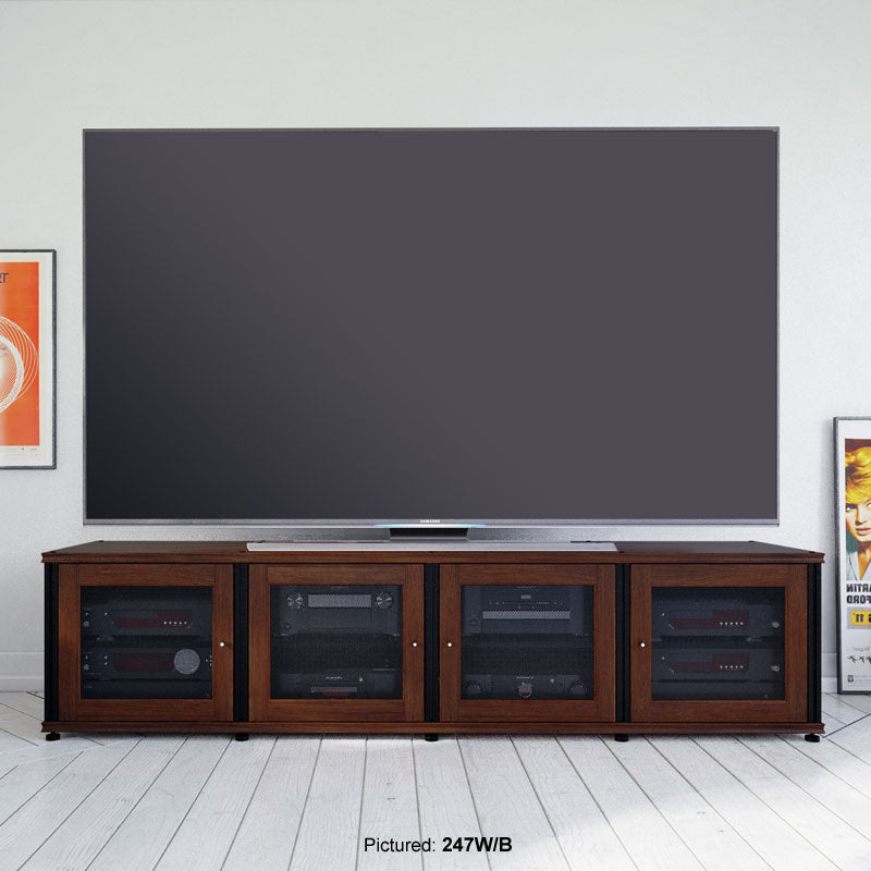 Salamander Synergy 247W/A Walnut AV Furniture with Aluminum Posts