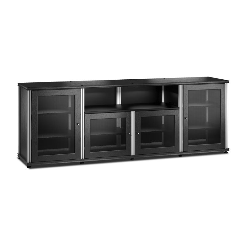 Salamander Synergy 345BO/A AV Cabinet – Black Oak, Aluminum Posts, Large TV