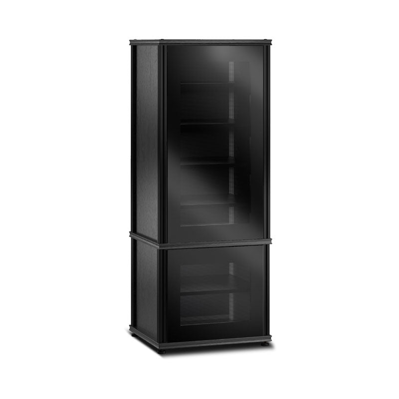 Salamander Synergy 603 Black Oak AV Cabinet with IR Glass Doors