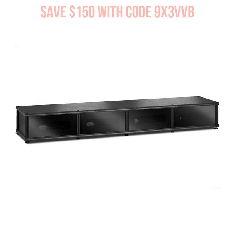 Salamander Synergy Model 141 Black Oak Storage with Black Glass Doors