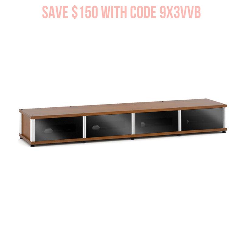 Salamander Synergy Model 141 Display Cabinet – American Cherry, Black Glass, Aluminum Posts