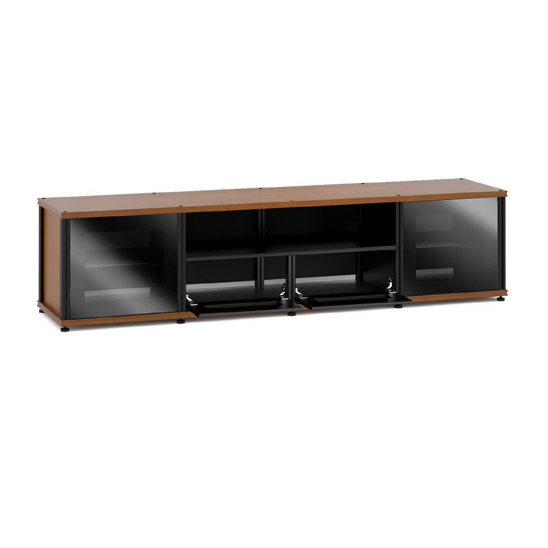Salamander Synergy Model 243 Media Cabinet – American Cherry & Black Glass