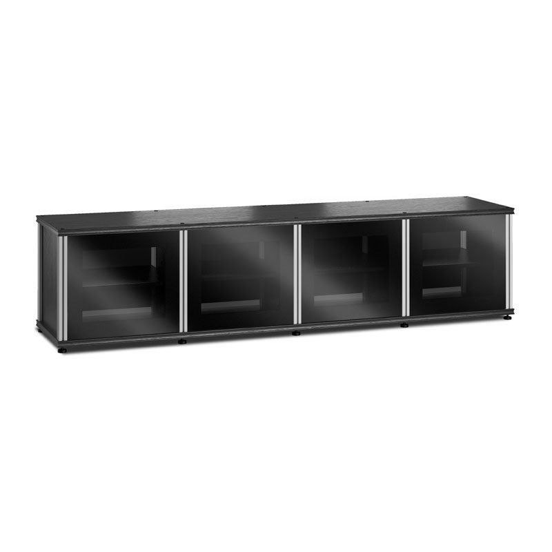 Salamander Synergy Model 247 AV Cabinet – Black Oak & Glass, Soft-Close Doors